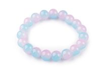 Bransoletka elastyczna z szklanymi koralikami