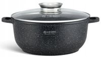 GARNEK MARMUROWY Powłoka NIEPRZYWIERAJĄCA 28cm 6,8L INDUKCJA Gaz 8120