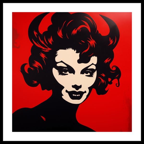 Plakat 60x60cm Czerwona Diablica zdjęcie 3