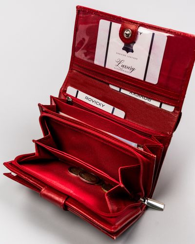 elegancki portfel z pikowanej skóry naturalnej — rovicky na Arena.pl