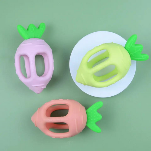 GRYZAK DLA DZIECI RZODKIEWKA Z UCHWYTAMI POMARAŃCZ na Arena.pl