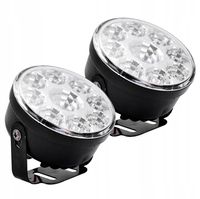 Lampy Do Jazdy Dziennej 9 SMD LED 70mm DRL Światła Dzienne Okrągłe Homologa