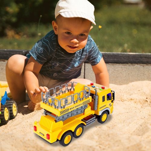 CIĘŻARÓWKA AUTO SAMOCÓD Z PODNOŚNIKIEM BUDOWLANYM 1:16 DLA DZIECI na Arena.pl