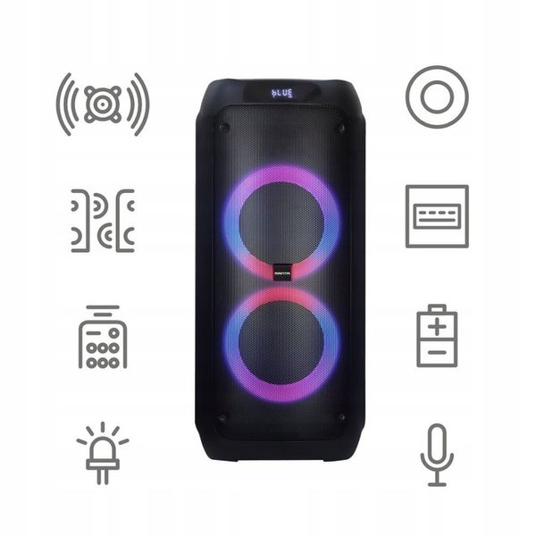Głośnik Karaoke Bluetooth MANTA ATTIS Mikrofon USB Power Audio Przenośny zdjęcie 7