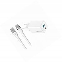 Szybka ładowarka GaN 45W 2 wejścia USB i USB-C z kablem do Vivo X90 Pro