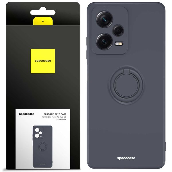 Spacecase Silicone Ring Redmi Note 12 Pro 5G black zdjęcie 1