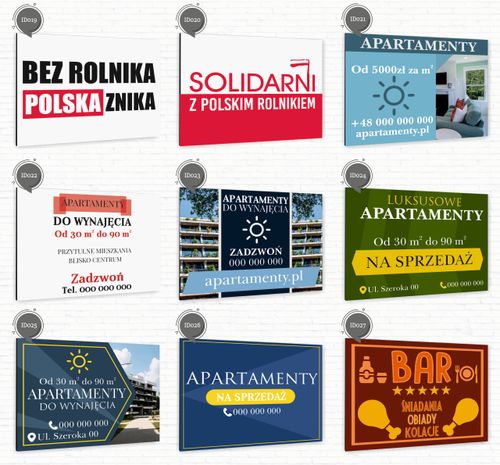 nadruk UV TABLICZKA reklamowa szyld SPRZEDAŻ KRUSZYW DIBOND 40x30 cm na Arena.pl