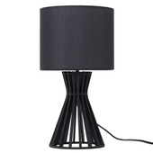 Lampka nocna drewniana czarna CARRION