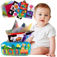 SORTER PUDEŁKO Z CHUSTECZKAMI PLUSZOWE SENSORYCZNE MONTESSORI CYFRY NAUKA