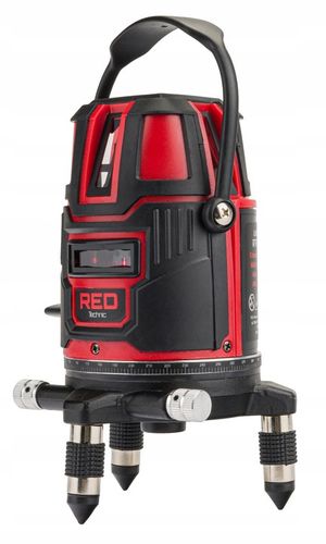 POZIOMICA LASEROWA LASER KRZYŻOWY 360 CZERWONY MOCNY 40M WALIZKA na Arena.pl