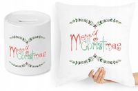 Na Święta Zestaw Poduszka + Skarbonka Prezent Z Nadrukiem Ze Zdjęciem