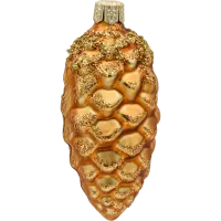 Bombka choinkowa szklana: Szyszka brązowa: mała