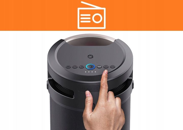 GŁOŚNIK BLUETOOTH PRZENOŚNY MANTA XBASS 360 100W TWS USB MP3 WODOODPRONY zdjęcie 16