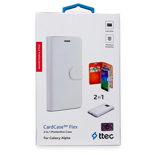 TTEC CardCase Flex Etui Samsung Galaxy Alpha białe (2KLYK29B) na Arena.pl