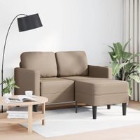 Sofa 2-osobowa z szezlongiem w kształcie litery L Cappuccino