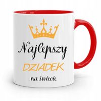 Kubek Czerwony Na Dzień Dziadka Najlepszy Dziadek Z Nadrukiem Ze Zdjęciem