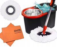 Wiadro i mop obrotowy Mop obrotowy rotacyjny 360* + 2x wkład + 2x czyścik