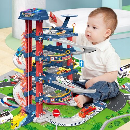 PARKING GARAŻ TOR SAMOCHODOWY Z WINDĄ DUŻY ZESTAW DLA DZIECI + AUTA na Arena.pl