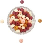 Zestaw 30 Silikonowych Koralików Wielobarwnych 1x1 cm do Biżuterii DIY