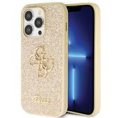 Guess GUHCP14LHG4SGD iPhone 14 Pro 6.1" złoty/gold hardcase Glitter Script