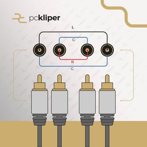 KABEL RCA STEREO 2X RCA - 2X RCA 5M VITALCO na Arena.pl