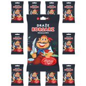 Wadowice Skawa Korsarz Draże kokosowe 70 g x 10 sztuk