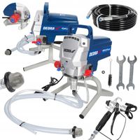 DEDRA AGREGAT MALARSKI HYDRODYNAMICZNY 950W 250BAR 2,1L/MIN WĄŻ 15M ZESTAW