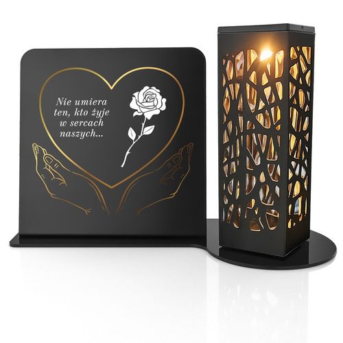 Znicz Solarny Led z Personalizacją na Grób Mamy Taty Babci Dziadka na Arena.pl
