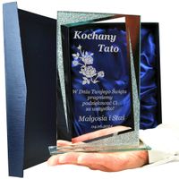 STATUETKA SZKLANA  „LUSTRO” w Etui – 0097D (DZIEŃ TATY)
