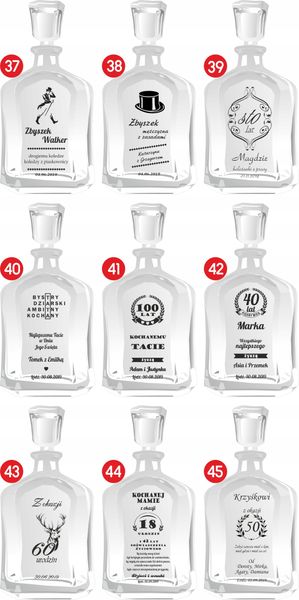 Prezent URODZINY Dla Taty Mamy Brata Dziadka Babci Karafka zdjęcie 11