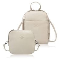 plecak damski skórzany ay-26 i mała torebka na ramię