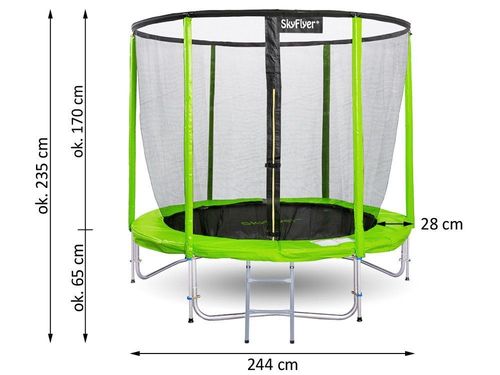 TRAMPOLINA SKYFLYER RING 2in1 244CM na Arena.pl