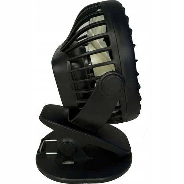 MINI WENTYLATOR NA KLIPS STOŁOWY CICHY USB REGULACJA 360° Z AKUMULATOREM zdjęcie 4