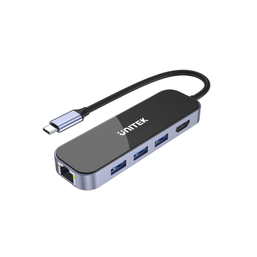 Unitek Hub USB-C 3.1 RJ-45 3xUSB-A HDMI 4K PD100W na Arena.pl