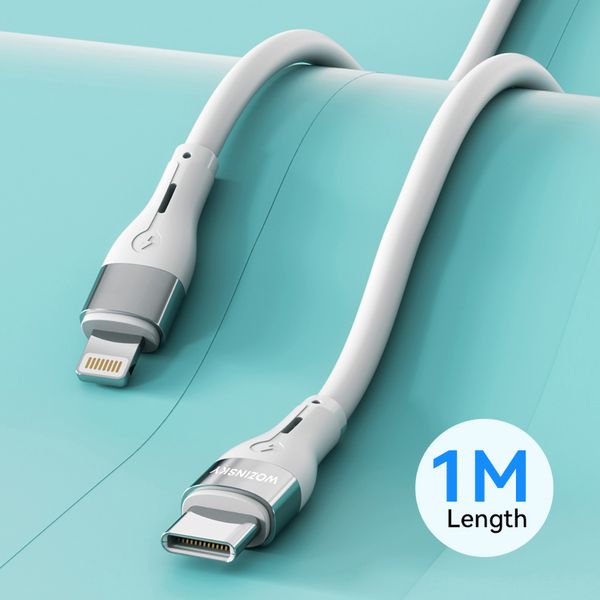 kabel przewód do iphone usb-c - lightning pd 27w 1m biały zdjęcie 6