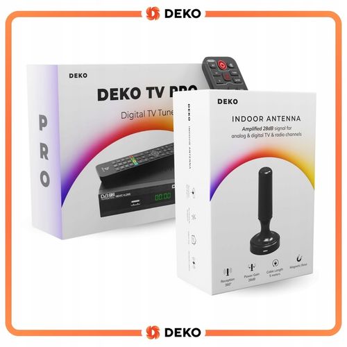 Tuner Dekoder DVBT2 TV Naziemnej HEVC DVBT 2 + Mocna Antena Pokojowa + na Arena.pl