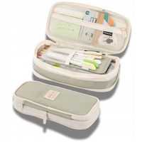 PIÓRNIK DUŻY WIELOFUNKCYJNY GRANATOWY SASZETKA TRZYKOMOROWY PODWÓJNY