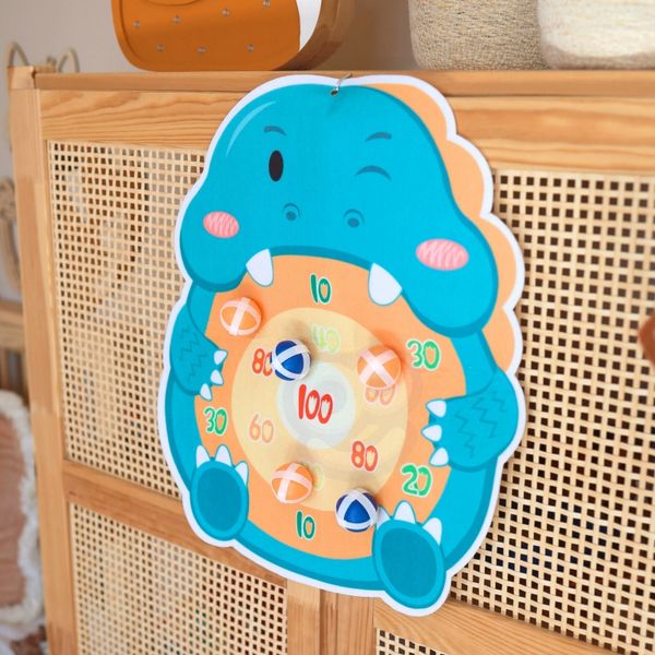 WOOPIE Gra w Rzutki Dart Pistolet Dinozaur na Kulki Rzepy Tarcza Punkty Strzelanie zdjęcie 17