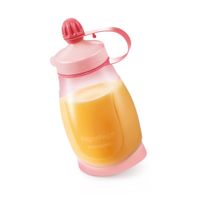 Elastyczna butelka PAPU PAPI 200 ml, z łyżeczką, różowa