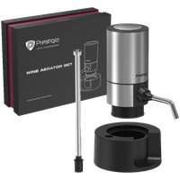 prestigio aerator do wina, zestaw, srebrny