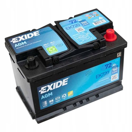 AKUMULATOR SAMOCHODOWY EXIDE START-STOP AGM 70AH 760A EK700 EK720 na Arena.pl