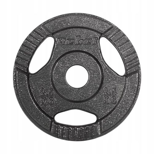 Obciążenie żeliwne zestaw 4x2.5kg 10kg otwór 31mm talerz z uchwytami REBEL na Arena.pl