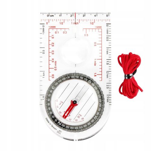 KOMPAS MAPOWY BUSOLA PRZEŹROCZYSTY FOSFORYZUJĄCY HELIKON KOMPAS SCOUT MK2 na Arena.pl