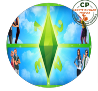 Opłatek na tort Sims