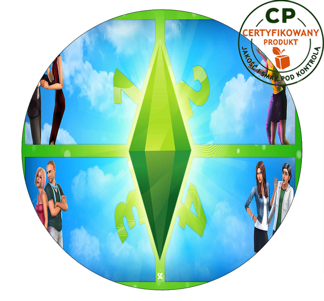 Opłatek na tort Sims zdjęcie 1