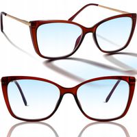 Okulary ZERÓWKI do komputera z filtrem niebieskiego światła Damskie