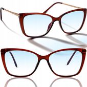 Okulary ZERÓWKI do komputera z filtrem niebieskiego światła Damskie