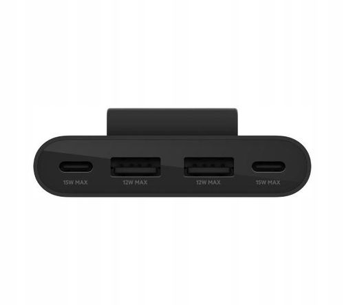 Belkin Hub USB-C do ładowania 30W, 2x USB-A, 2x USB-C 15W, 2m, czarny na Arena.pl