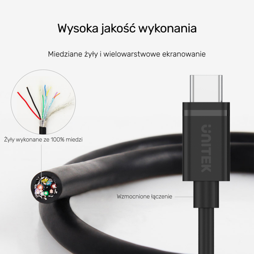 Unitek przewód USB Typ-C do USB Typ-C 3m na Arena.pl