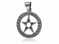 OKSYDOWANY CIEMNY SREBRNY WISIOREK GWIAZDA PENTAGRAM AMULET TALIZMAN SREBRO